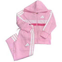 Adidas Tuta Felpata Ik 3s Tib Ts Da Bambina Rosa Bubble...
